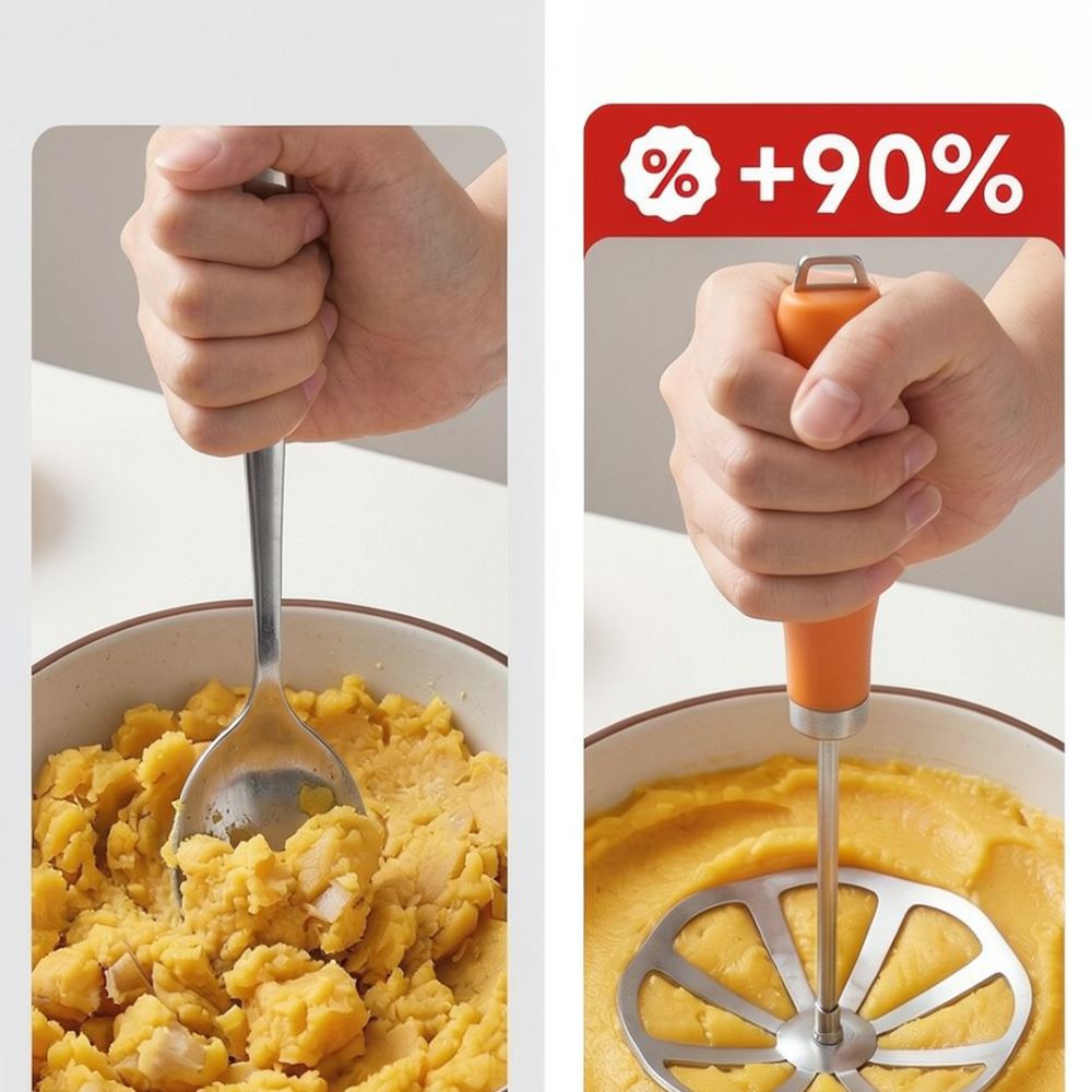 Baby Food Vegetables - 304 Stainless Steel Potato Crusher Manual
